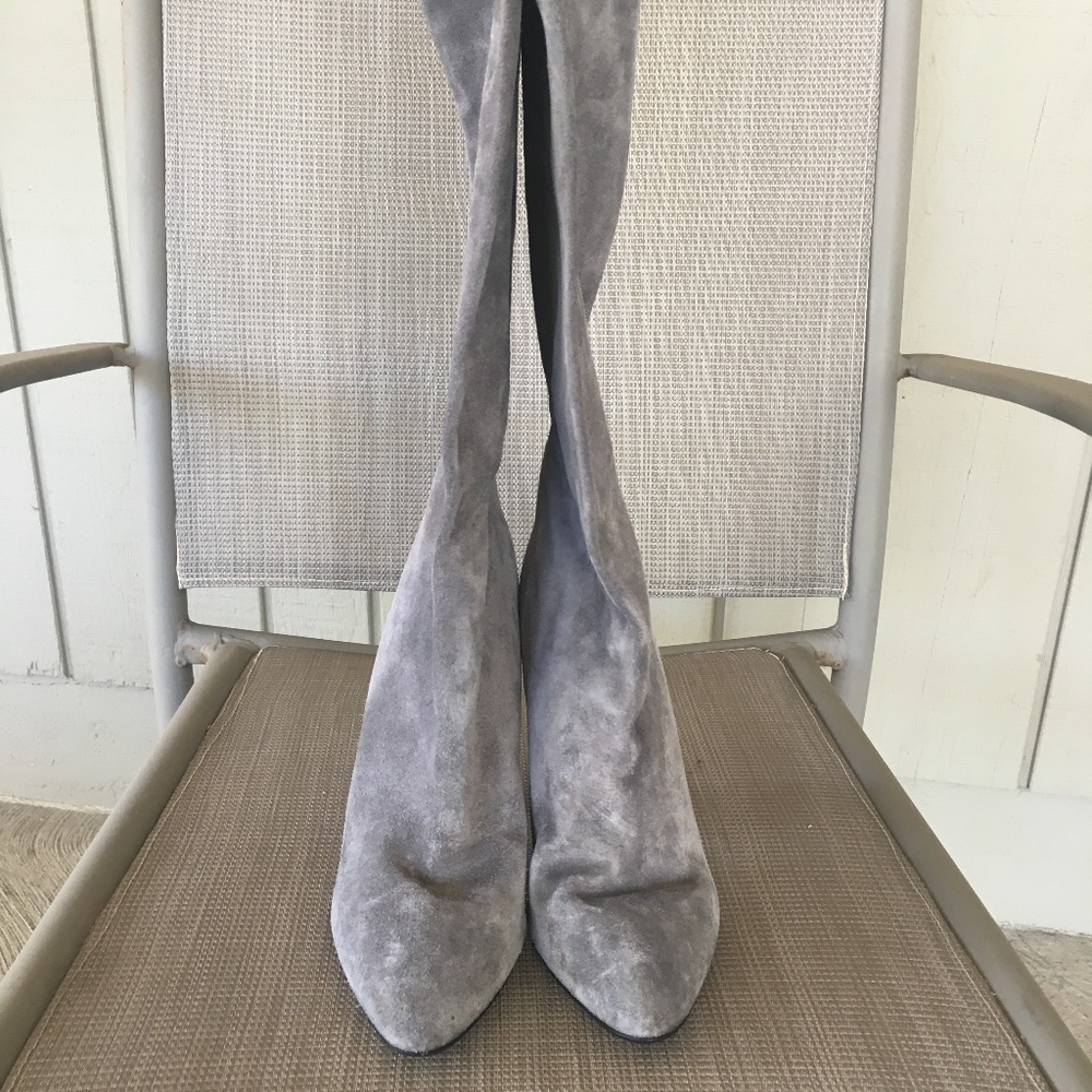 MICHAEL KORS COLLECTION Italy Gray Suede Tall Boots - Picture 6 of 13